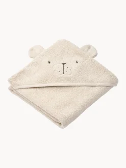Decoración Infantil|Textiles De Baño Infantiles>Liewood Albornoz con capucha de algodón ecológico Albert Blanco crema