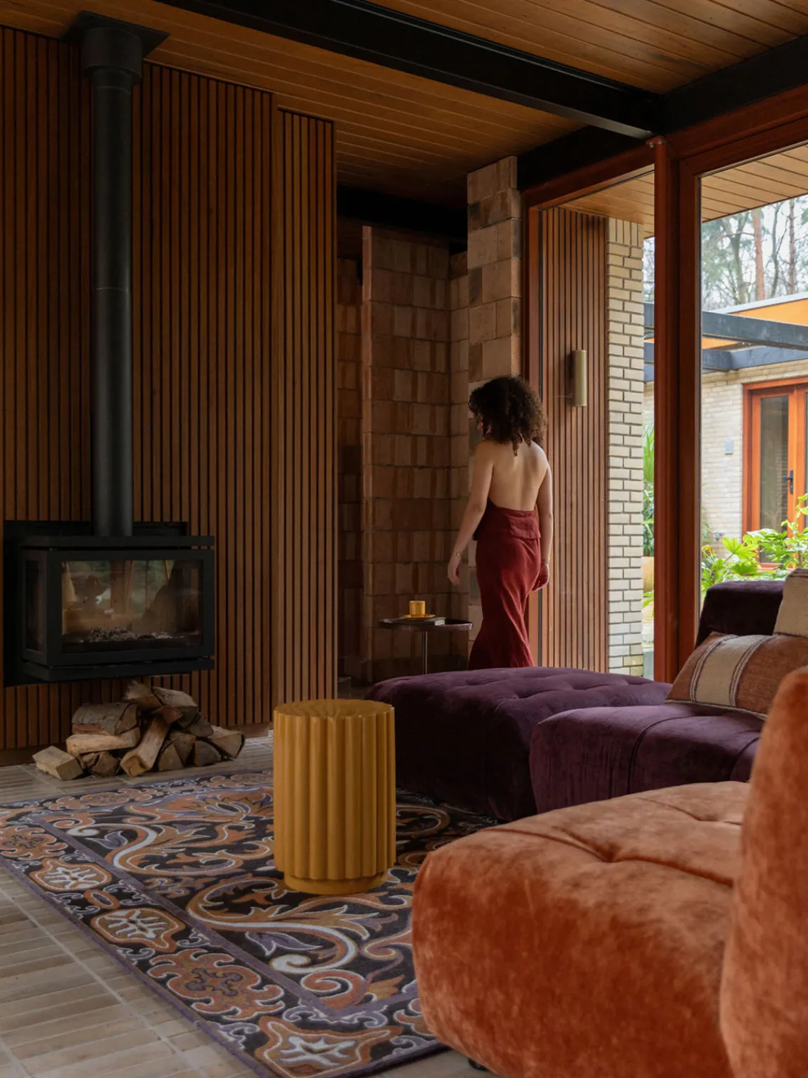 New Alfombra artesanal baja Bashmira Rectangular|Alfombras Rectangulares