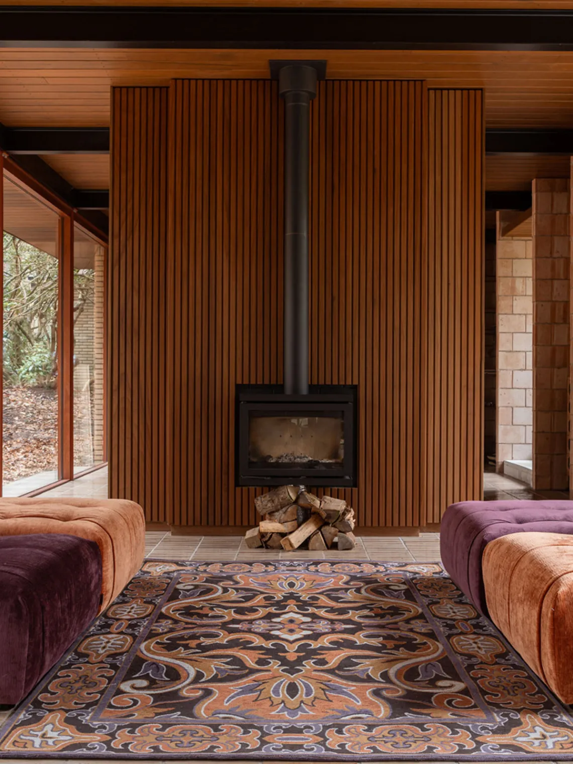 New Alfombra artesanal baja Bashmira Rectangular|Alfombras Rectangulares