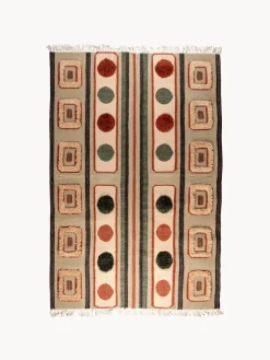 Clearance Alfombra artesanal con borlas Haydon, tamaños diferentes Rectangular|Alfombras Rectangulares