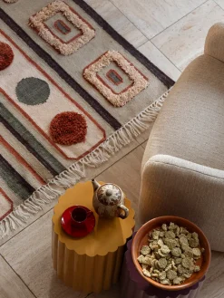 Clearance Alfombra artesanal con borlas Haydon, tamaños diferentes Rectangular|Alfombras Rectangulares