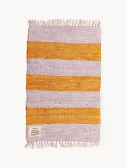 Alfombra artesanal con flecos Chindi Rectangular|Alfombras Rectangulares