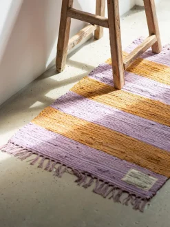 Alfombra artesanal con flecos Chindi Rectangular|Alfombras Rectangulares