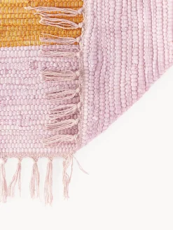 Alfombra artesanal con flecos Chindi Rectangular|Alfombras Rectangulares