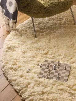 Alfombras Rectangulares|Alfombras>Westwing Collection Alfombra artesanal con forma orgánica Tully Blanco Off White