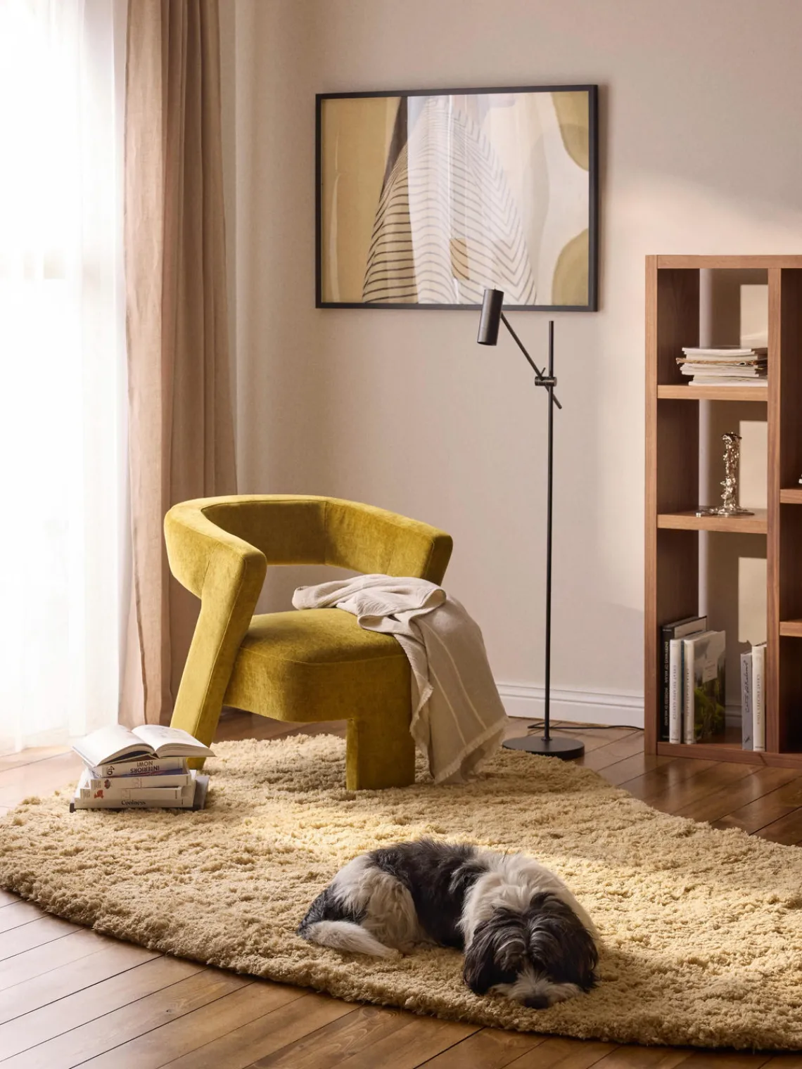 Alfombras Rectangulares|Alfombras>Westwing Collection Alfombra artesanal con forma orgánica Tully Beige