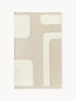 Rectangular|Alfombras Rectangulares>Westwing Collection Alfombra artesanal con relieve y flecos Laine