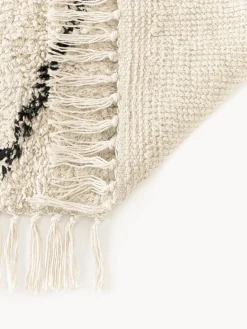 Best Alfombra artesanal de algodón con flecos Bina Rectangular|Alfombras Rectangulares