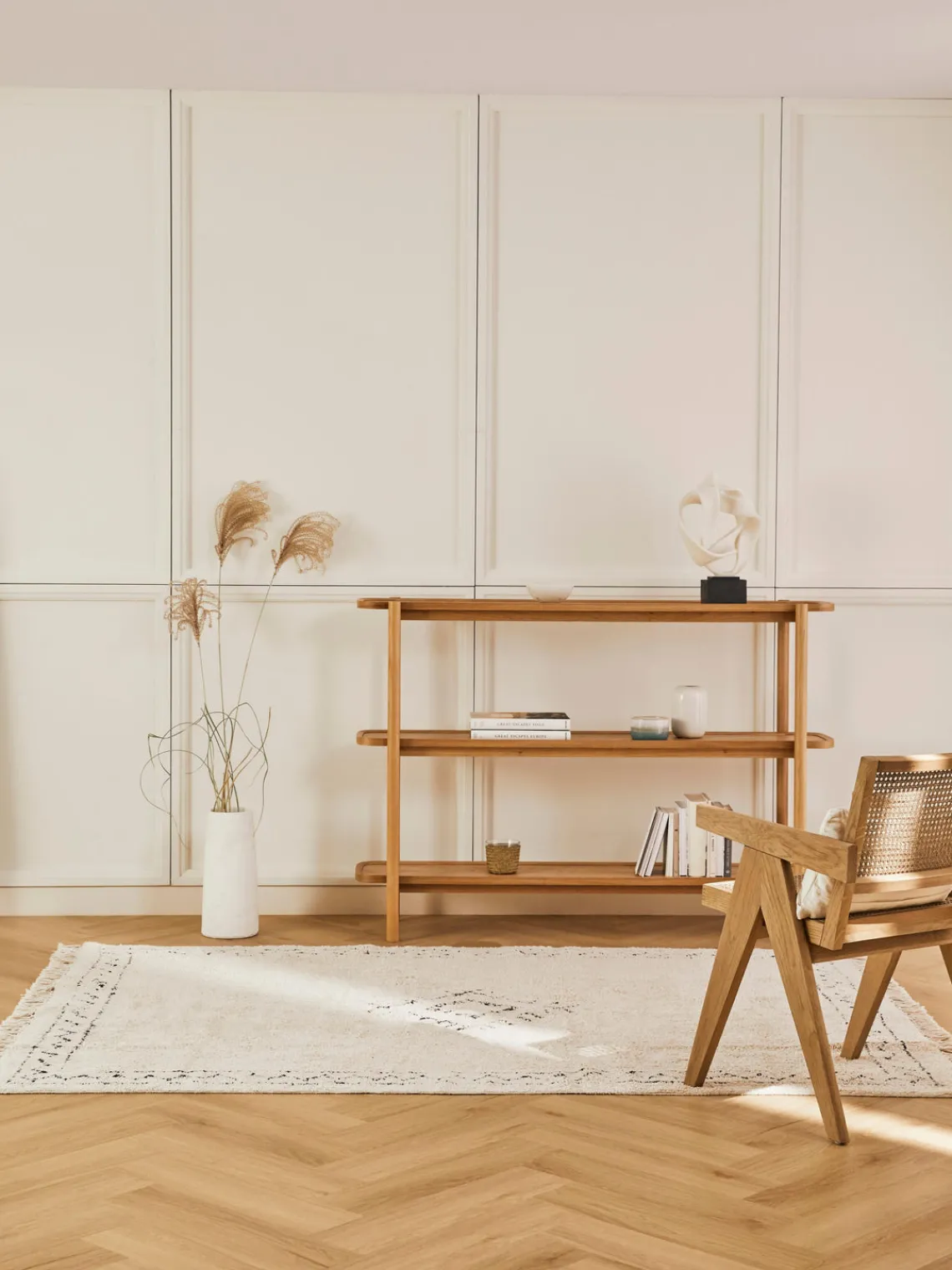 Rectangular|Alfombras Rectangulares>Westwing Collection Alfombra artesanal de algodón con flecos Flonn