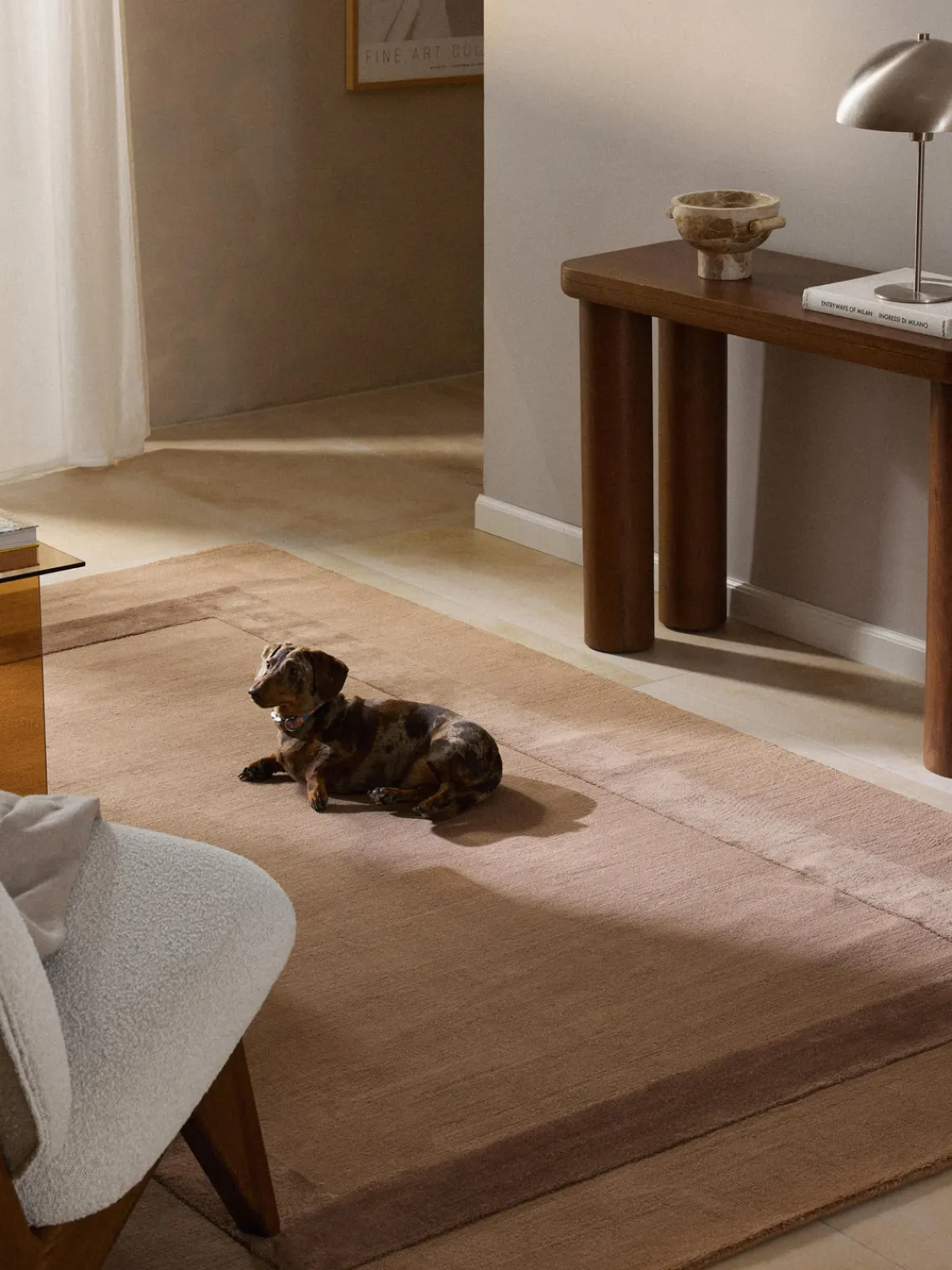 Rectangular|Alfombras Rectangulares>Westwing Collection Alfombra artesanal de algodón texturizada Dania Marrón claro