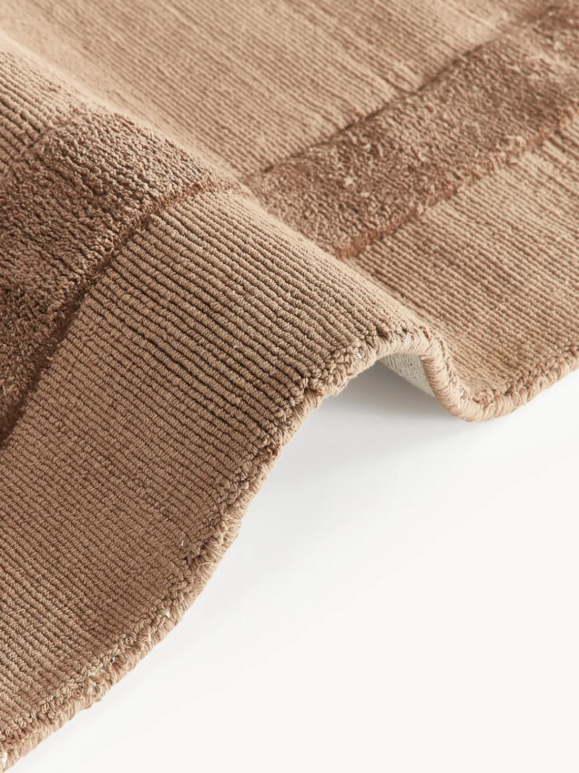 Rectangular|Alfombras Rectangulares>Westwing Collection Alfombra artesanal de algodón texturizada Dania Marrón claro