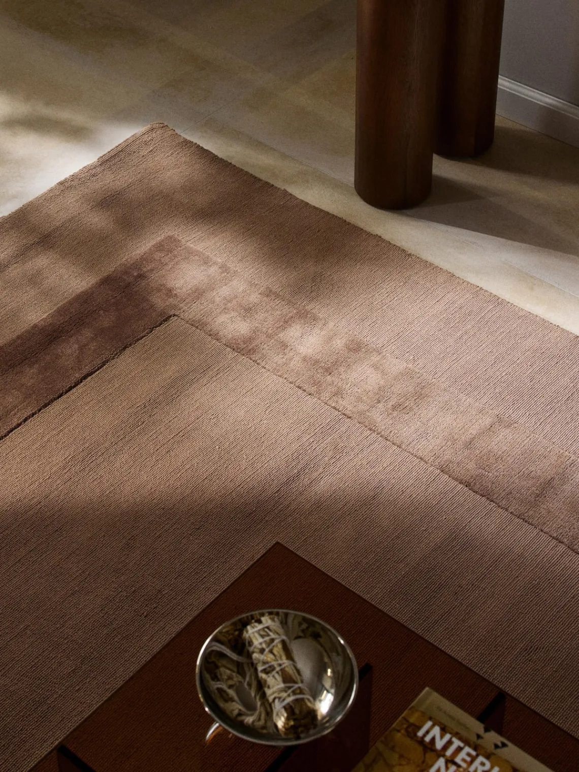 Rectangular|Alfombras Rectangulares>Westwing Collection Alfombra artesanal de algodón texturizada Dania Marrón claro