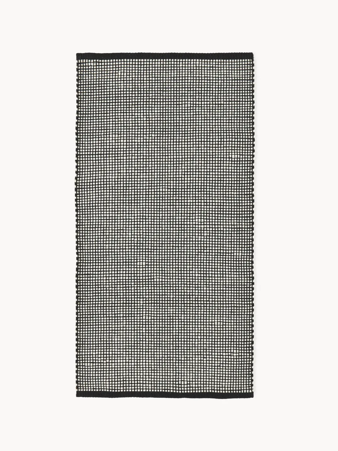 Rectangular|Alfombras Rectangulares>Westwing Collection Alfombra artesanal de lana Amaro Negro, blanco crema