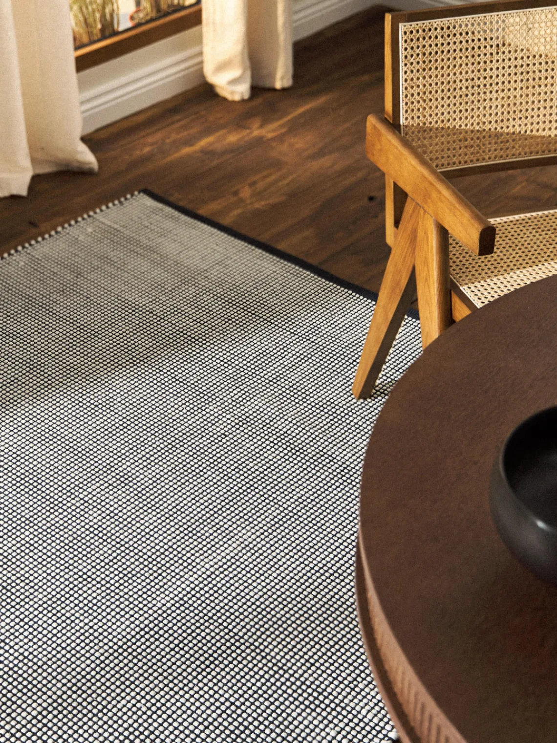 Rectangular|Alfombras Rectangulares>Westwing Collection Alfombra artesanal de lana Amaro Negro, blanco crema