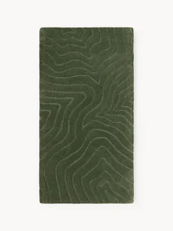 Rectangular|Alfombras Rectangulares>Westwing Collection Alfombra artesanal de lana Aaron Verde oscuro