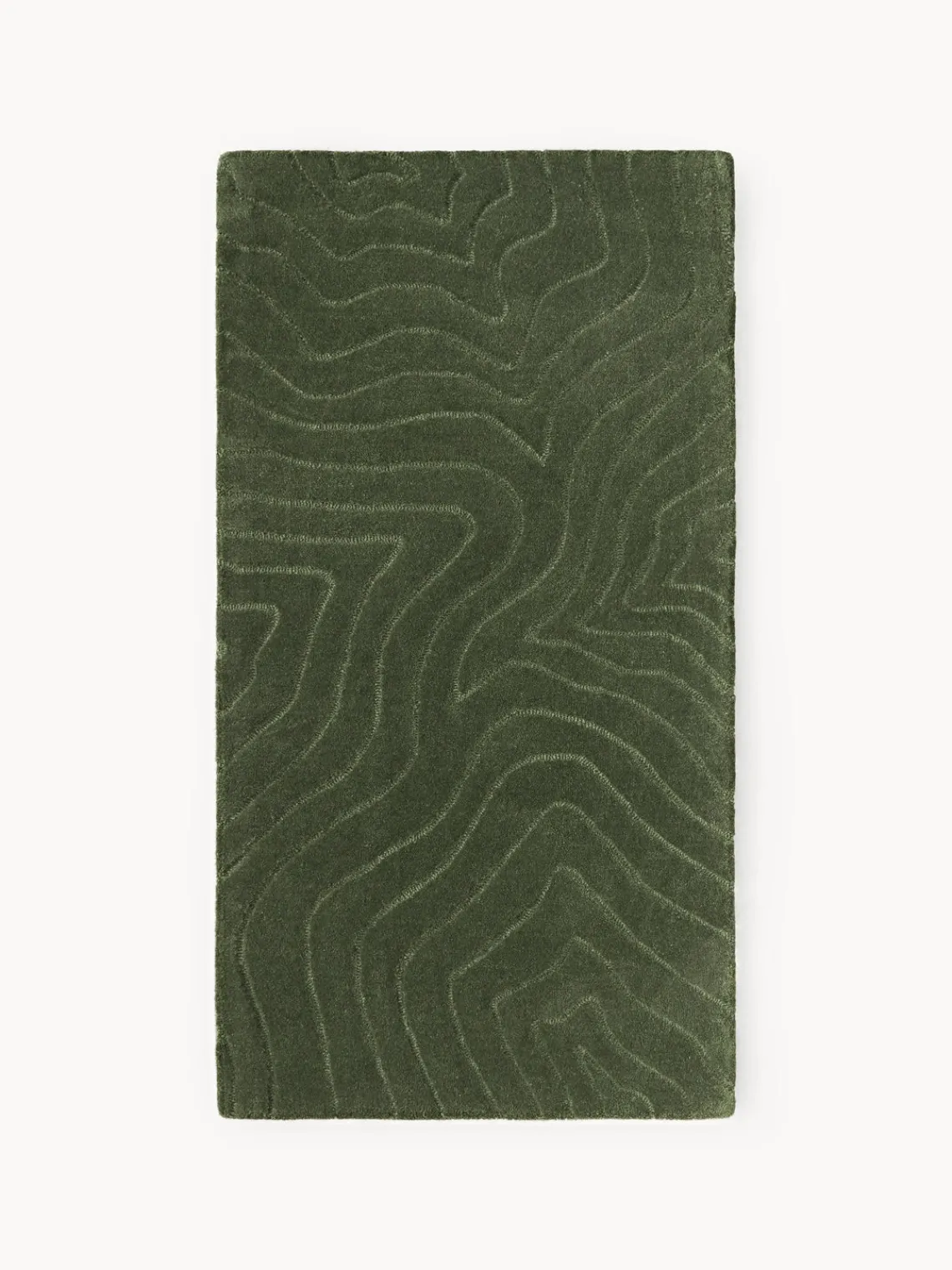 Rectangular|Alfombras Rectangulares>Westwing Collection Alfombra artesanal de lana Aaron Verde oscuro