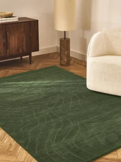 Rectangular|Alfombras Rectangulares>Westwing Collection Alfombra artesanal de lana Aaron Verde oscuro