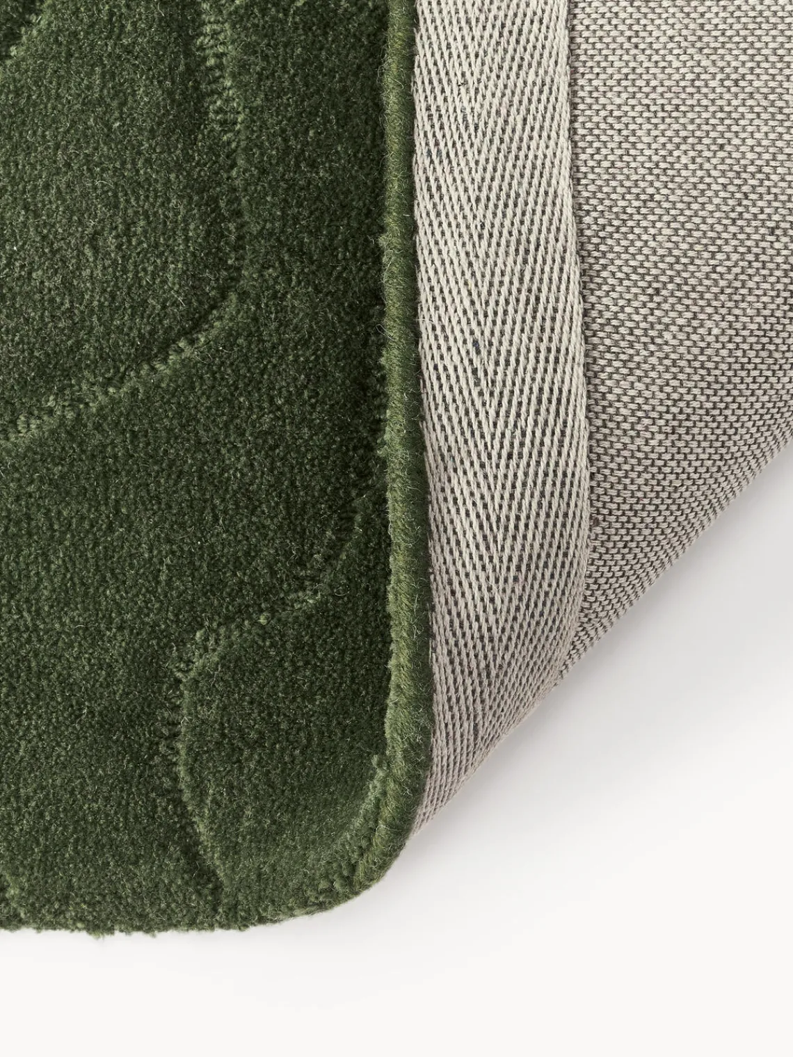 Rectangular|Alfombras Rectangulares>Westwing Collection Alfombra artesanal de lana Aaron Verde oscuro