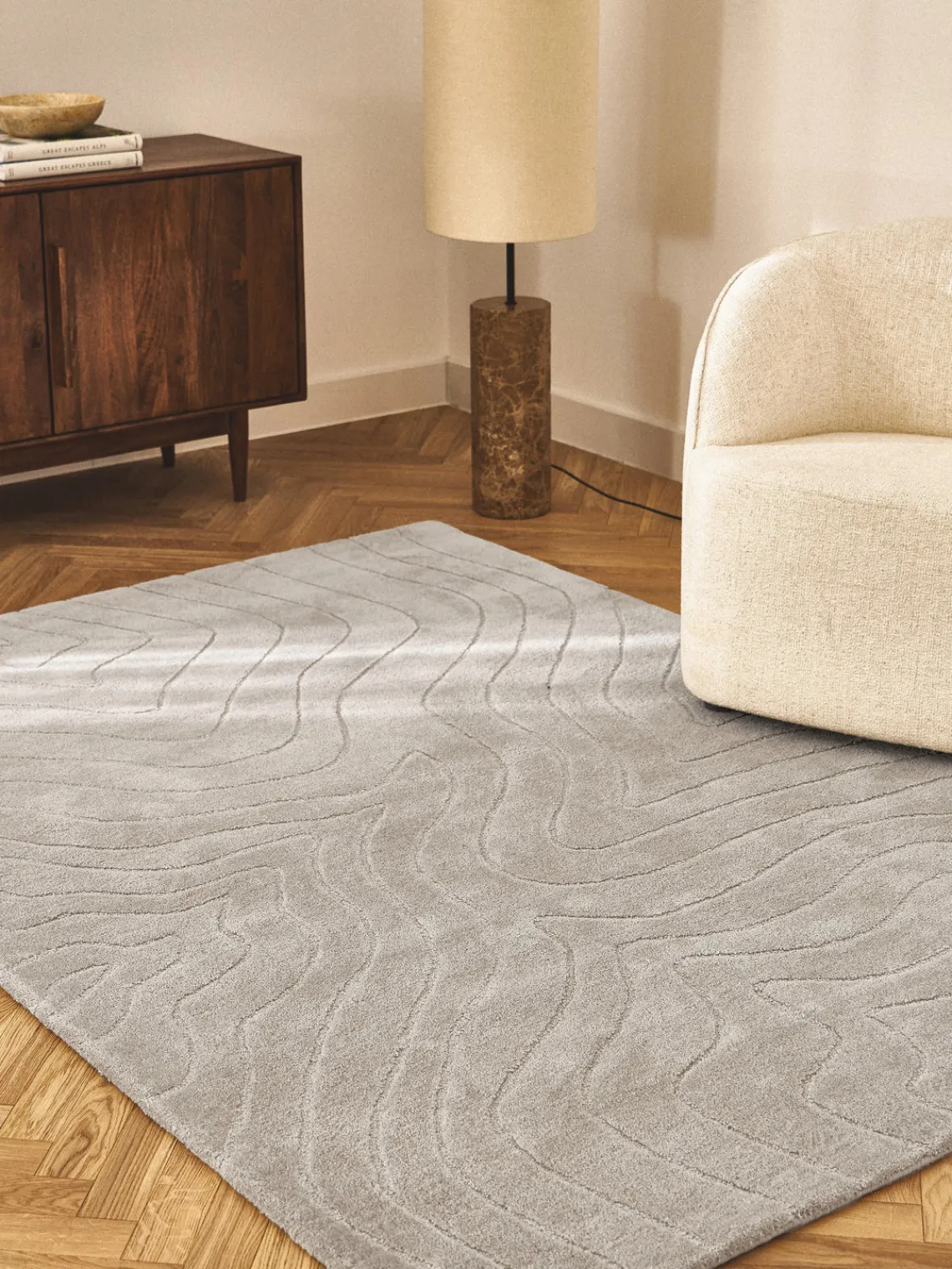 Online Alfombra artesanal de lana Aaron Rectangular|Alfombras Rectangulares