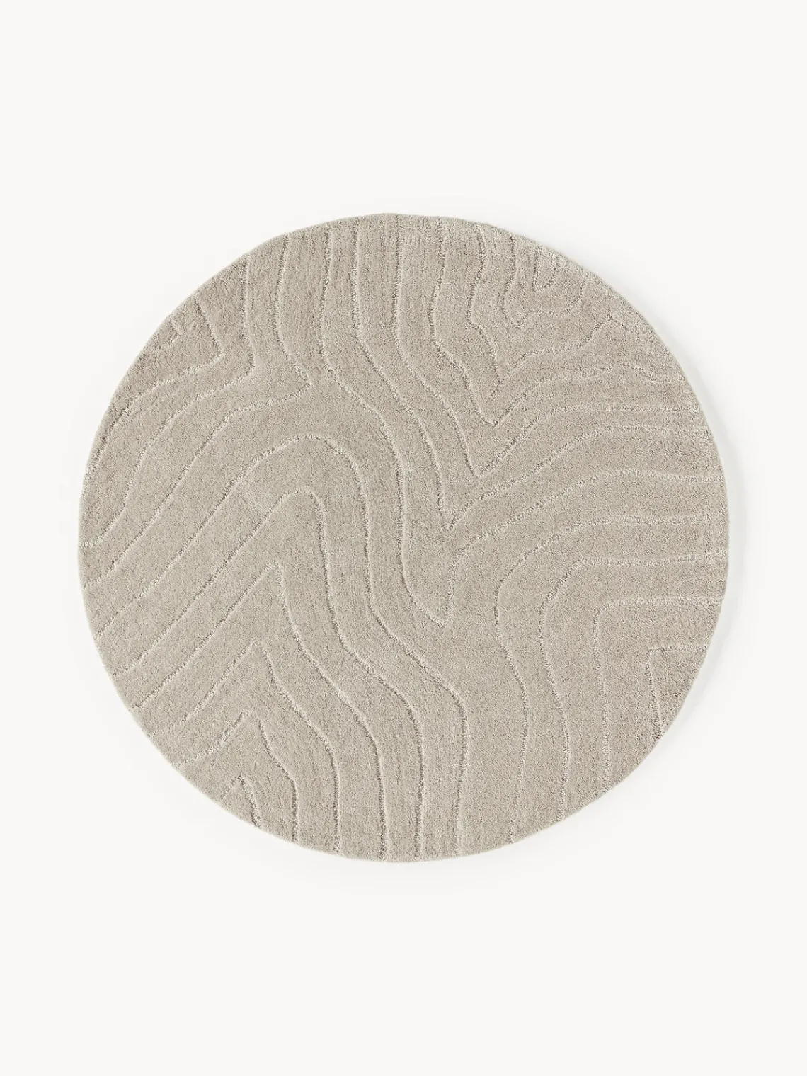 Redonda|Alfombras Rectangulares>Westwing Collection Alfombra artesanal de lana Aaron Greige