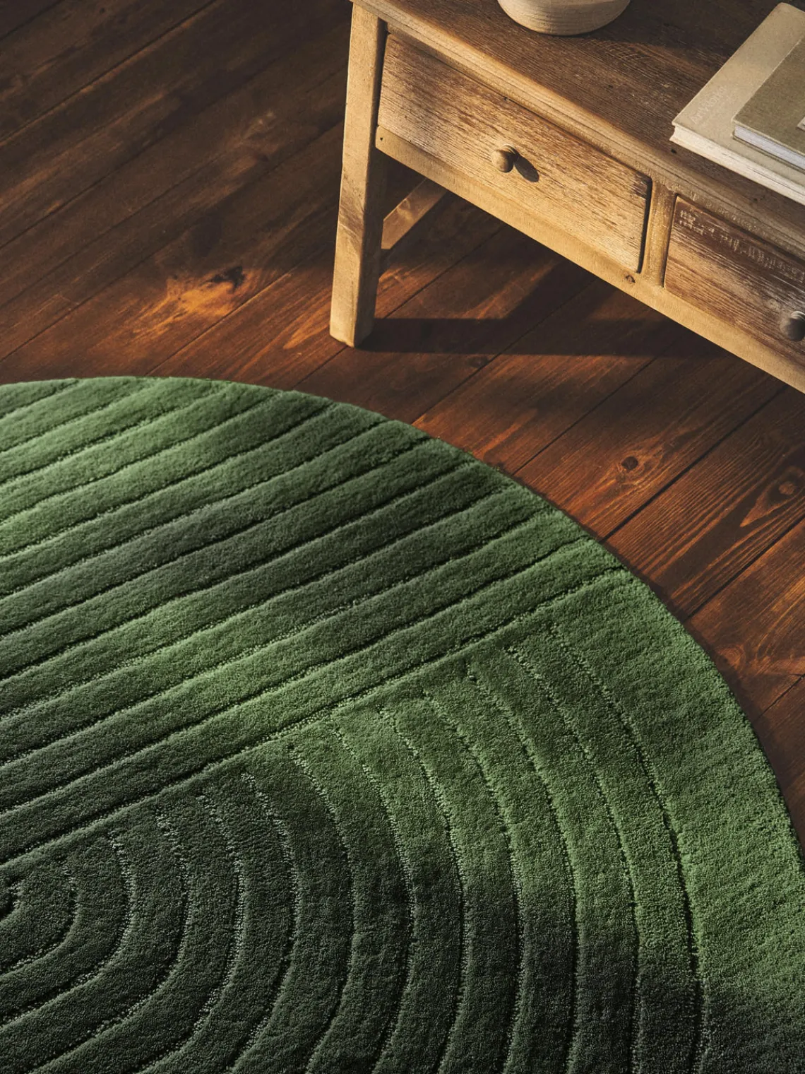 Redonda|Alfombras Rectangulares>Westwing Collection Alfombra artesanal de lana Mason Verde oscuro