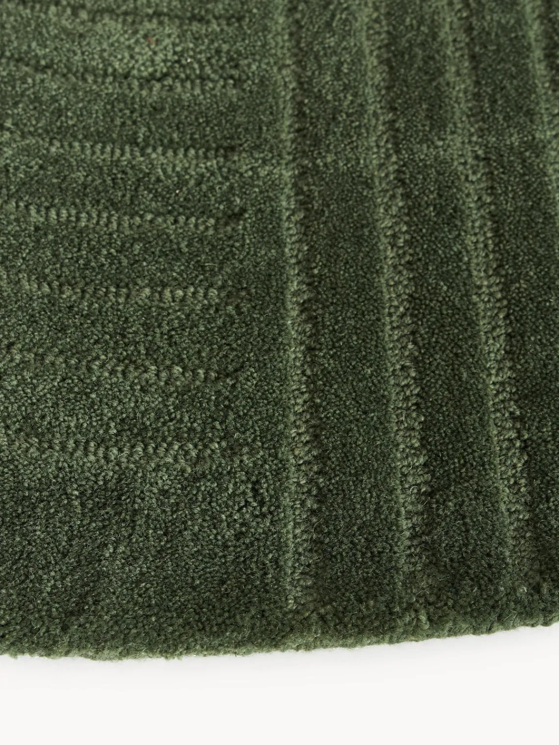 Redonda|Alfombras Rectangulares>Westwing Collection Alfombra artesanal de lana Mason Verde oscuro