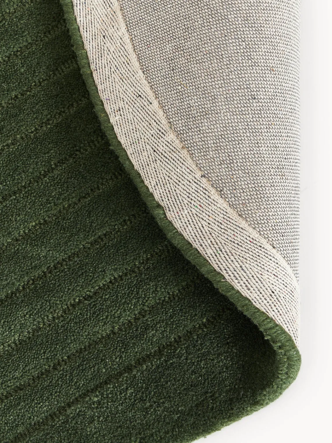 Redonda|Alfombras Rectangulares>Westwing Collection Alfombra artesanal de lana Mason Verde oscuro