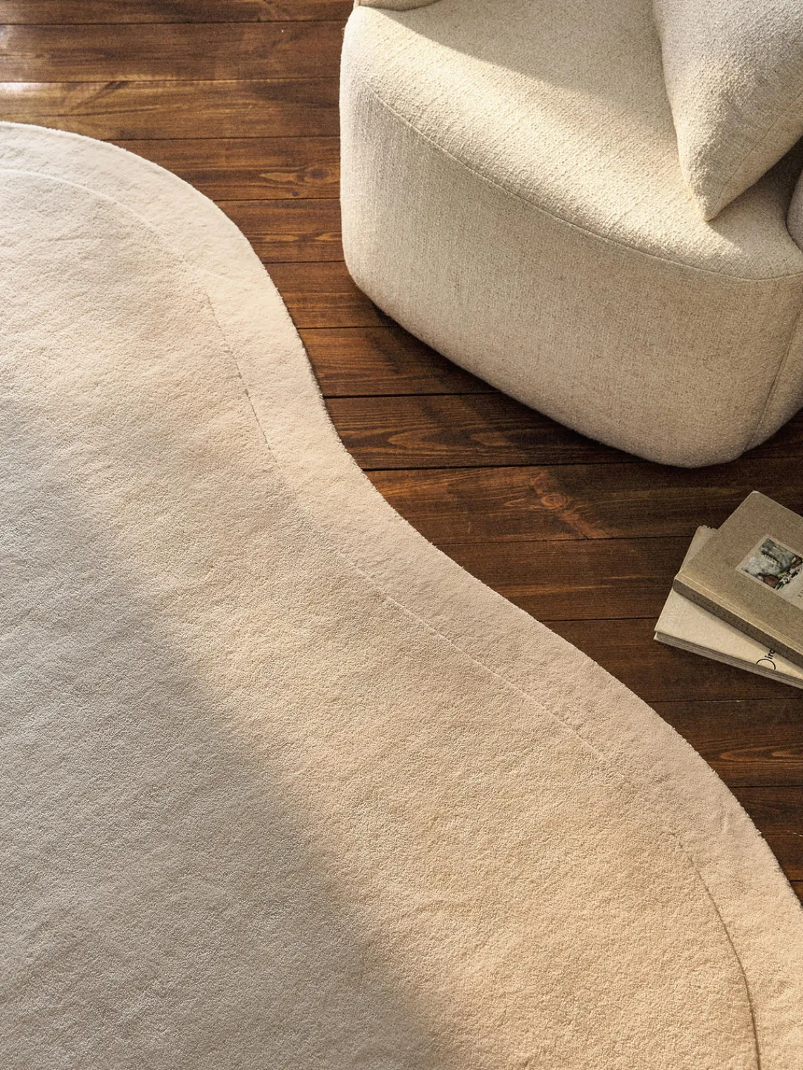 Alfombra artesanal de lana con forma orgánica Kadey Alfombras Rectangulares|Alfombras