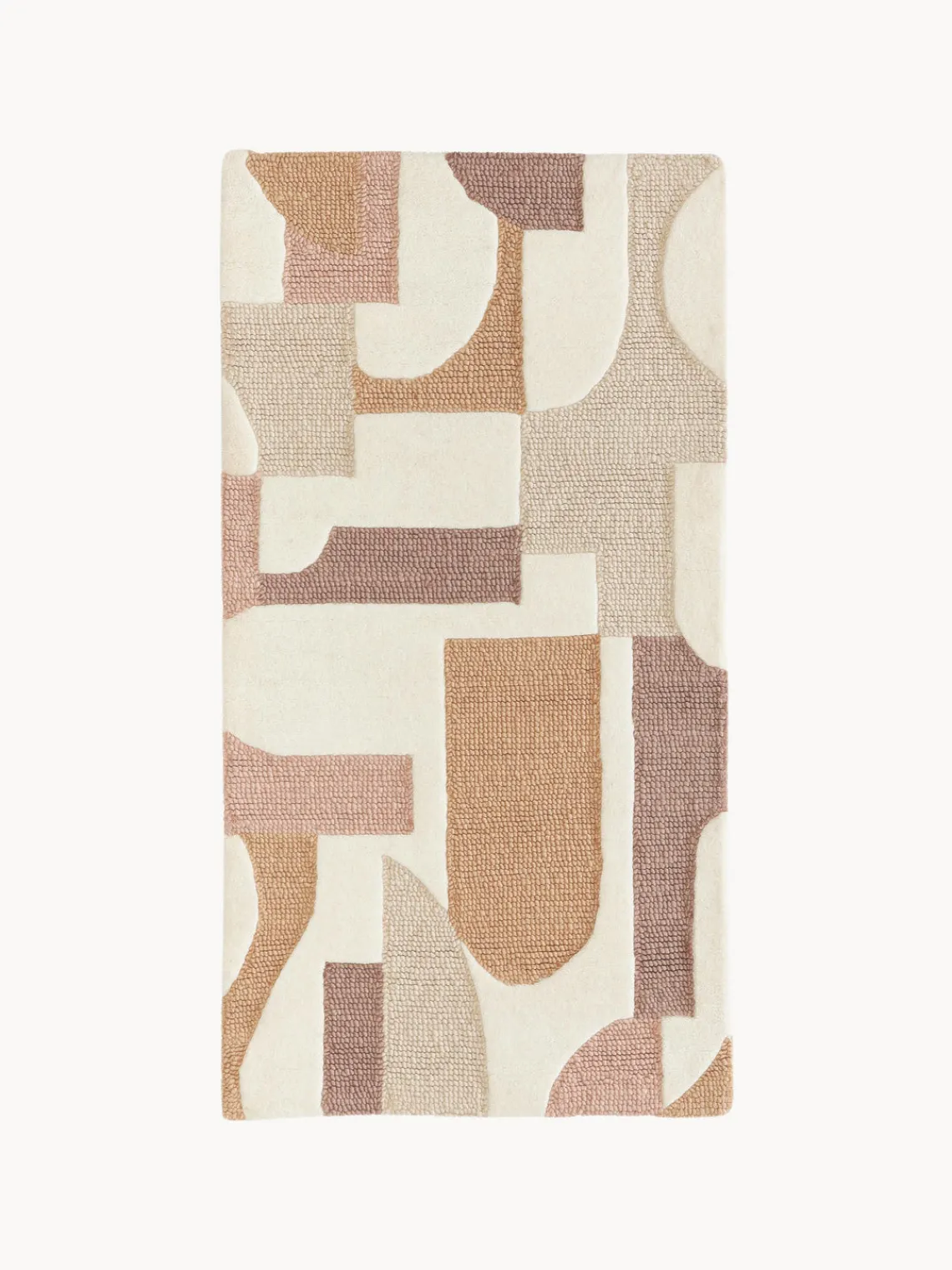 New Alfombra artesanal de lana texturizada Corin Rectangular|Alfombras Rectangulares