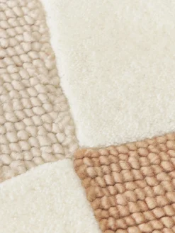 New Alfombra artesanal de lana texturizada Corin Rectangular|Alfombras Rectangulares