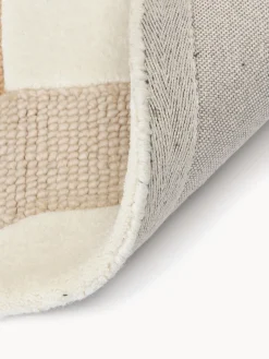 New Alfombra artesanal de lana texturizada Corin Rectangular|Alfombras Rectangulares