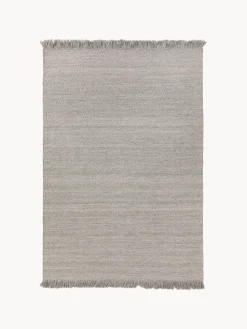 Rectangular|Alfombras Rectangulares>benuta Alfombra artesanal de lana con flecos Lars Greige