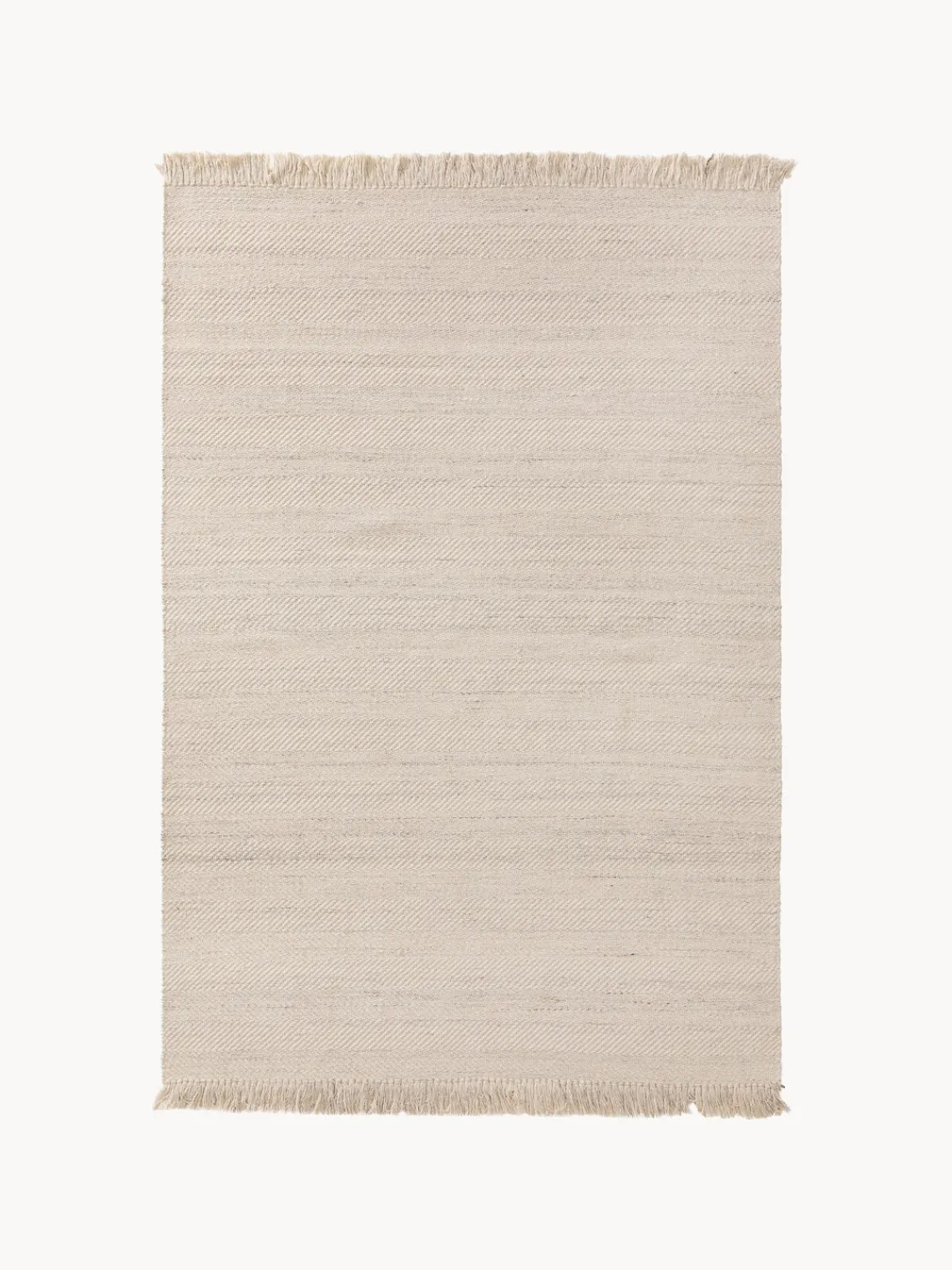 Clearance Alfombra artesanal de lana con flecos Lars Rectangular|Alfombras Rectangulares