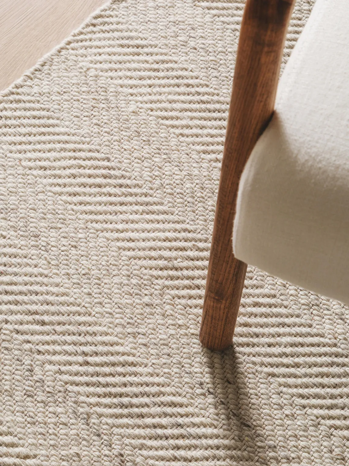 Clearance Alfombra artesanal de lana con flecos Lars Rectangular|Alfombras Rectangulares