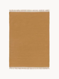 Online Alfombra artesanal de lana con flecos Liv Rectangular|Alfombras Rectangulares