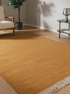 Online Alfombra artesanal de lana con flecos Liv Rectangular|Alfombras Rectangulares