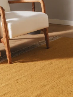 Online Alfombra artesanal de lana con flecos Liv Rectangular|Alfombras Rectangulares