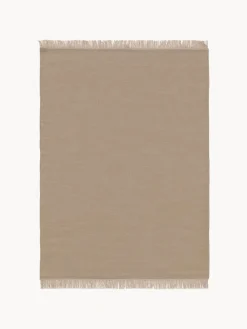 Rectangular|Alfombras Rectangulares>benuta Alfombra artesanal de lana con flecos Liv Beige