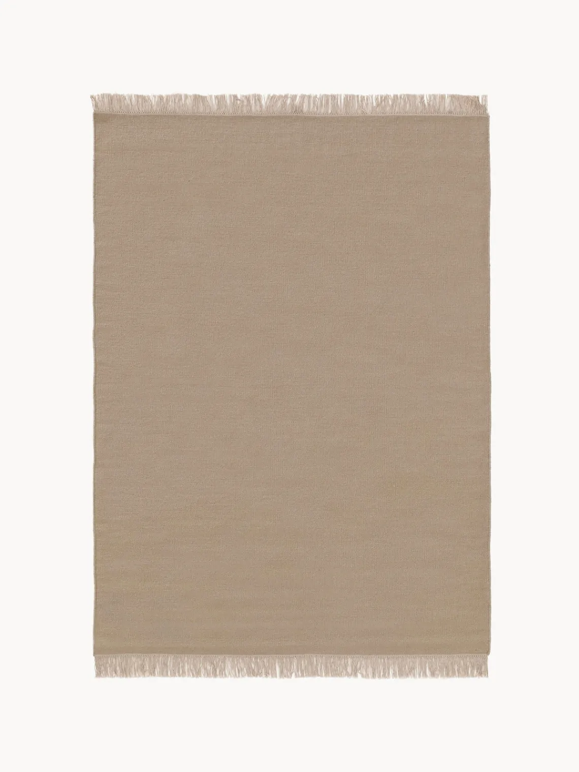 Rectangular|Alfombras Rectangulares>benuta Alfombra artesanal de lana con flecos Liv Beige