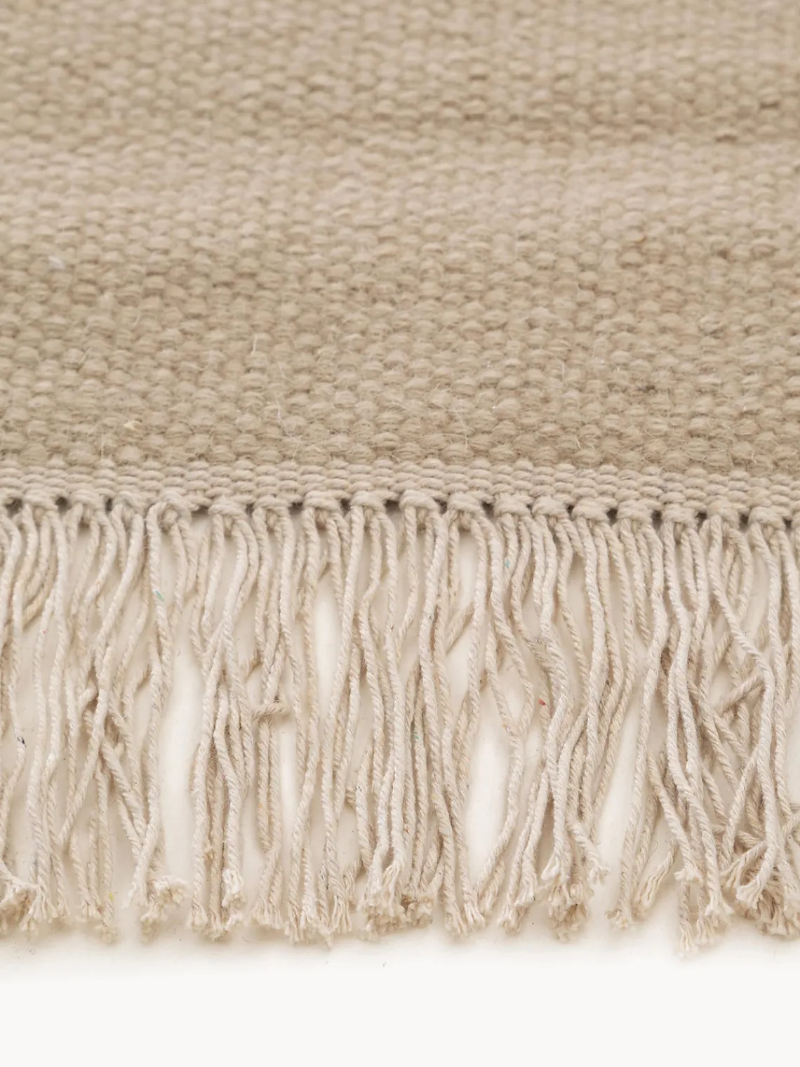 Rectangular|Alfombras Rectangulares>benuta Alfombra artesanal de lana con flecos Liv Beige