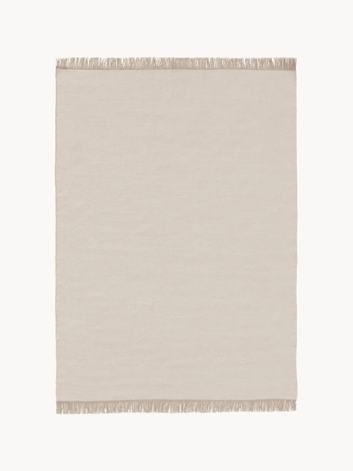 Rectangular|Alfombras Rectangulares>benuta Alfombra artesanal de lana con flecos Liv Beige claro