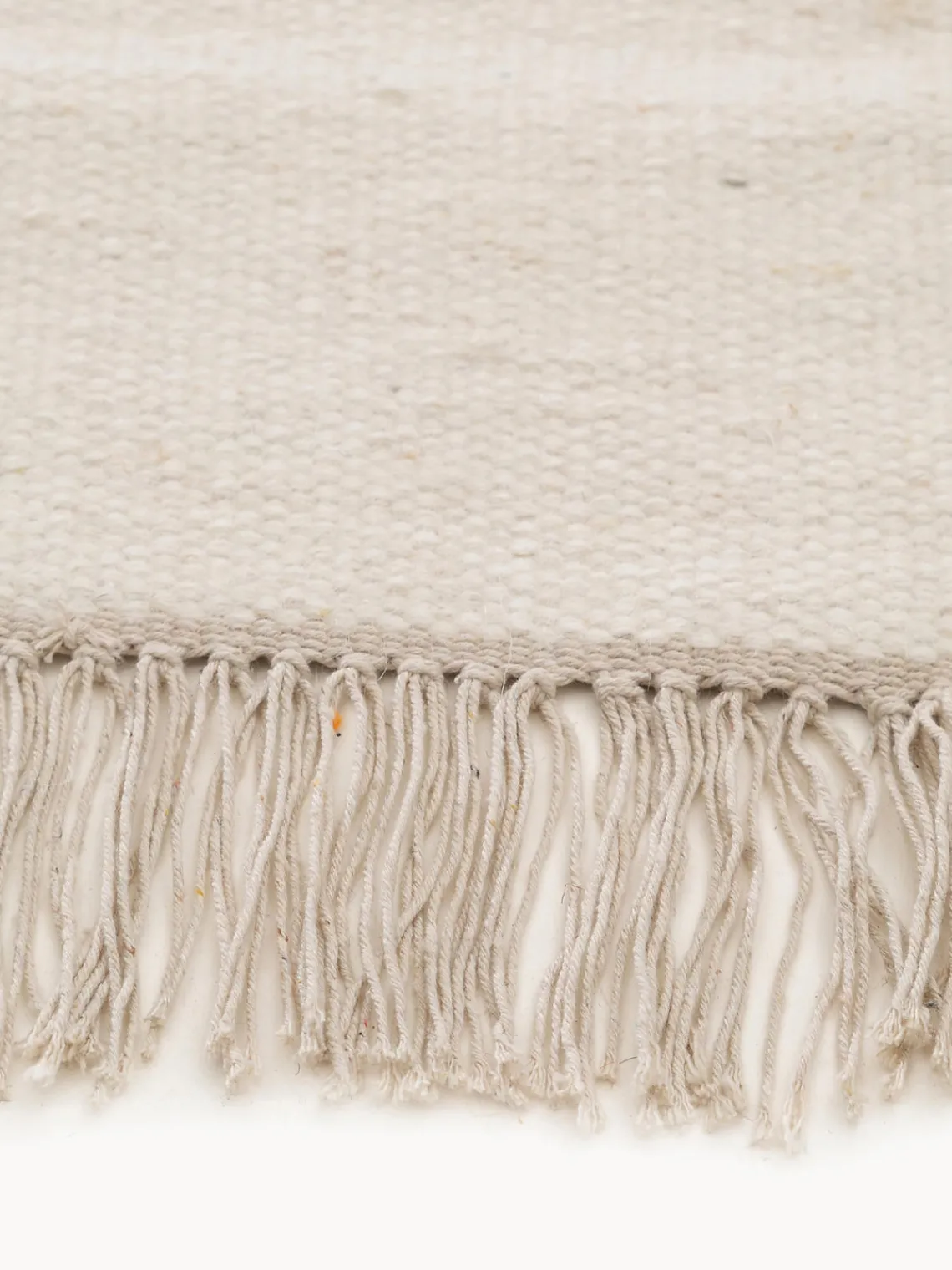 Rectangular|Alfombras Rectangulares>benuta Alfombra artesanal de lana con flecos Liv Beige claro