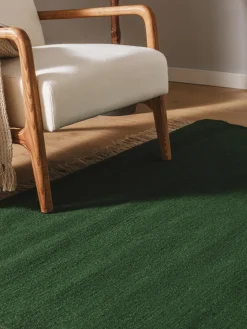 Alfombra artesanal de lana con flecos Liv Rectangular|Alfombras Rectangulares