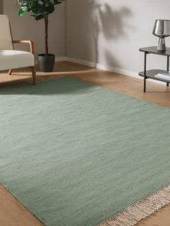 Best Alfombra artesanal de lana con flecos Liv Rectangular|Alfombras Rectangulares