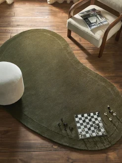 Best Alfombra artesanal de lana con forma orgánica Kadey Alfombras Rectangulares|Alfombras