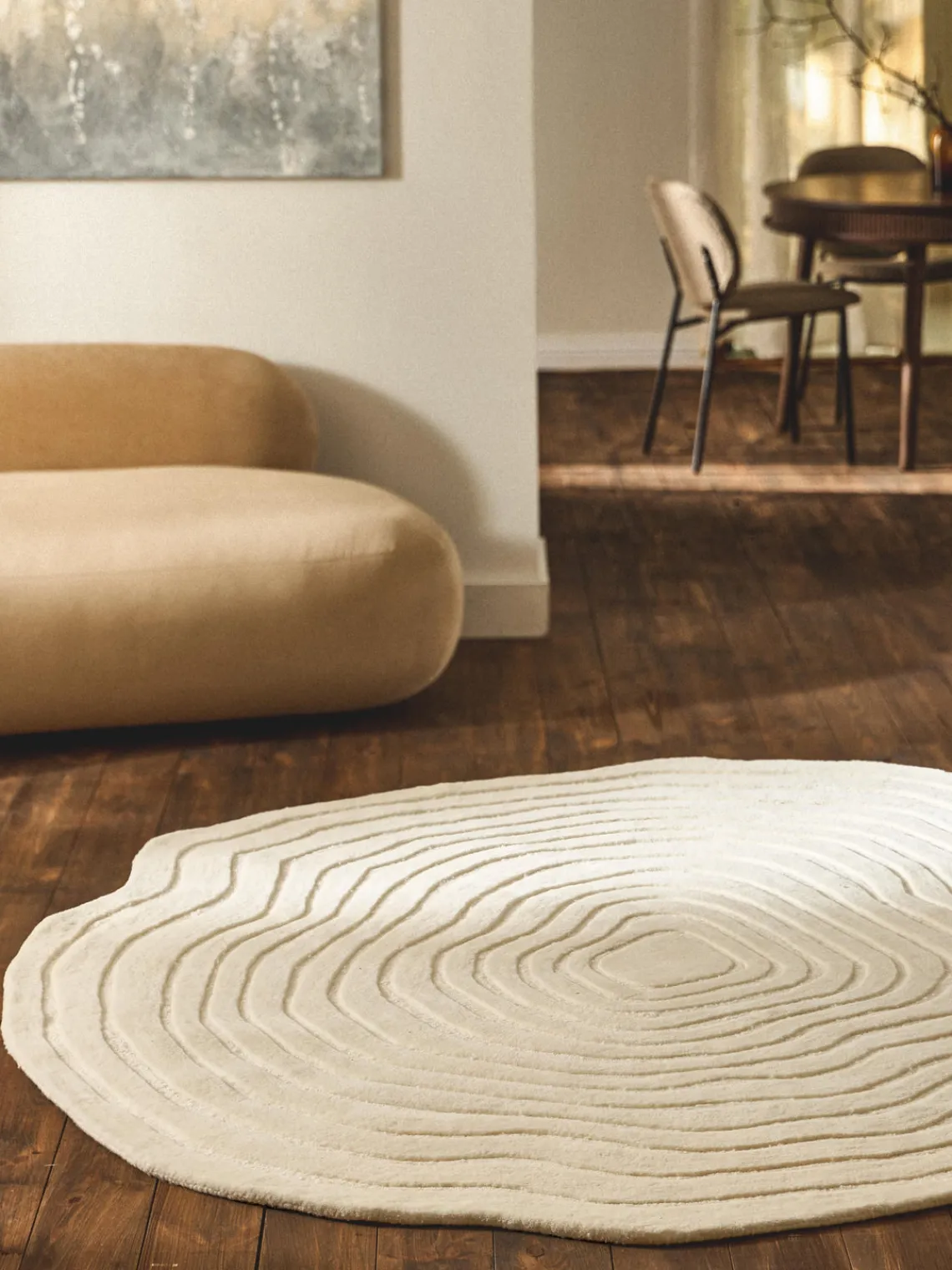 Alfombras Rectangulares|Alfombras>Westwing Collection Alfombra artesanal de lana de forma orgánica Niria