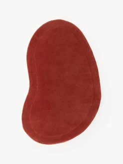 Alfombras Rectangulares|Alfombras>Westwing Collection Alfombra artesanal de lana con forma orgánica Kadey Terracota