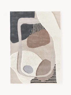 Rectangular|Alfombras Rectangulares>Westwing Collection Alfombra artesanal de lana texturizada Rosco