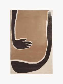 Clearance Alfombra artesanal de lana Pose Rectangular|Alfombras Rectangulares