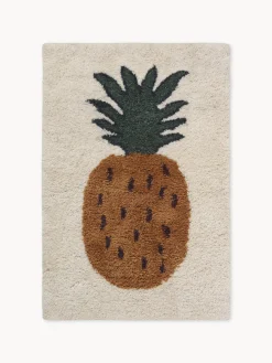 Decoración Infantil|Alfombras Infantiles>Ferm Living Kids Alfombra artesanal de lana Fruticana Motivo de piña